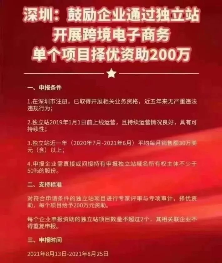 深圳出手應對亞馬遜“封號潮”，獨立站賣家最高補貼200萬！